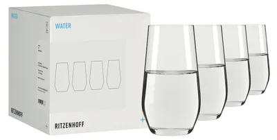 Produktbild von Ritzenhoff Lichtweiß LILLY Wasserglas 4er Set 390 ml Kristallglas