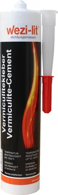 Produktbild von 20x wezi-lit Vermiculitekleber Dichtungsmasse 310ml hitzebeständig bis 1000°