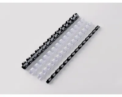 Produktbild von GBC CombBind Plastikbinderücken A5, schwarz, 12mm (100), Schwarz, 95 Blätter, Polyvinylchlorid (PVC), A5, 1,2 cm, 100 Stück(e)