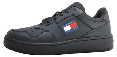 Productafbeelding van Tommy Hilfiger Retro Basket Damenschuhe Schnürschuhe Schwarz Freizeit