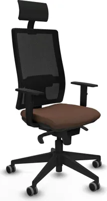 Produktbild von Bürostuhl mit Kopfstütze Piqueras y Crespo 1D066G1 Dunkelbraun