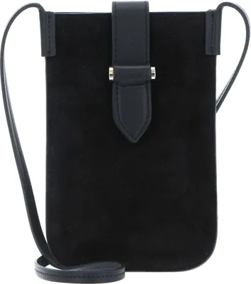 Produktbild von DECADENT Leder Handytasche Fiona Mobile Bag Suede Black schwarz
