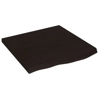 Obrázok produktu pre vidaXL Stolová doska tmavohnedá 60x60x(2-4)cm z masívneho dubového dreva