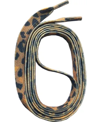 Produktbild von SNORS bedruckte Schnürsenkel flach - LEOPARD - 10mm - 140cm