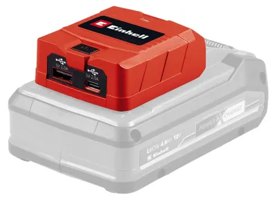Produktbild von Power X-Change USB-Akku-Adapter TC-CP 18 Li USB A/C-Solo (rot, USB-A + USB-C Ladeanschluss)
