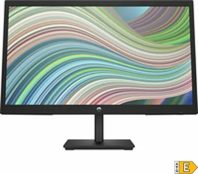 A computer monitor on a stand against a white background.