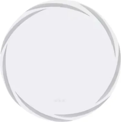 Image de Nero Valora Miroir de salle de bain rond à LED - 80 cm - Avec capteur tactile, rétroéclairage RGB & antibuée