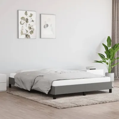 Produktbild von Ankonbej Bettgestell Dunkelgrau 140x200 cm Stoff