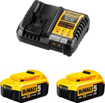 Imagen del producto de Power Set DeWALT DCB1104P2 (2 x 5,0 Ah + DCB1104)