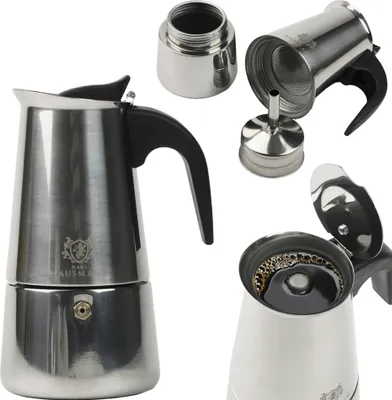 Produktbild von Classic Kaffeemaschine Kaffeekanne Für 6 Tassen Kaffee (300 Ml) Induktion Silber