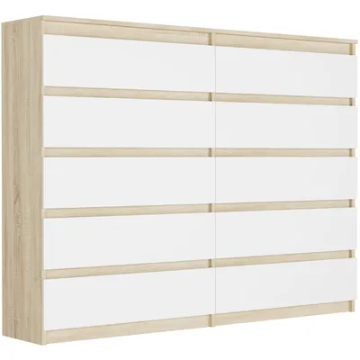 Produktbild von Framire Kommode breit und hoch 160 x 40 x 120 cm, Modell MODERN R160S10, Sonoma Weiß
