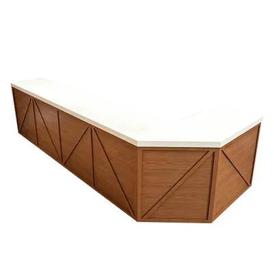 Image de Comptoir de bar de style industriel rétro, comptoir d'angle, comptoir de bar minimaliste, comptoir de bar de style professionnel  160 x 60 x 100 cm