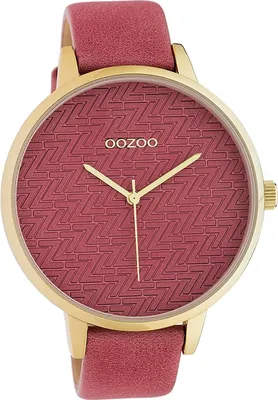 Produktbild von Oozoo Damen Armbanduhr rot Analog Timepieces Lederarmband D2UOC10405