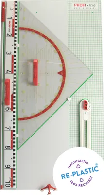 Produktbild von Wandtafelgerätesatz Profi-linie II (mit 80cm Geowinkel) aus RE-Plastic°