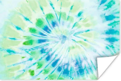 Produktbild von MuchoWow® Poster Krawattenfärbung - Grün - Blau 120x80 cm - Bilder