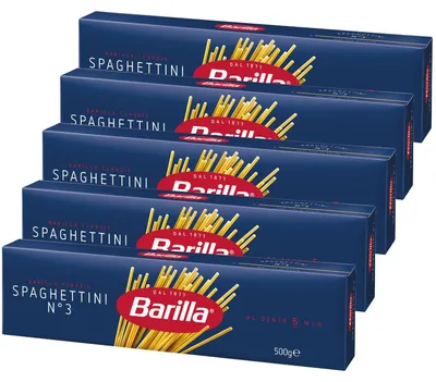 Obrázok produktu pre Barilla spaghettini číslo 3 cestoviny z tvrdej pšenice 500g balenie 5