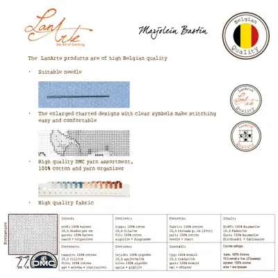 Produktbild von Kreuzstich Set FUTTERNAPF MIT VÖGELN 12,5 x 15,5 cm Lanarte DIY Handarbeit Deko