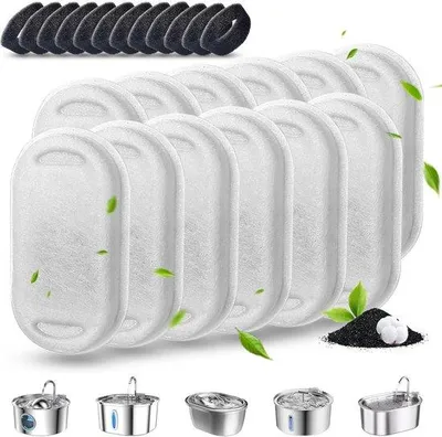 Produktbild von Filter für Katzen, 24-teilige Set, Katzenfontein, Filterpatronen, Wasserfilter & Spülfilter