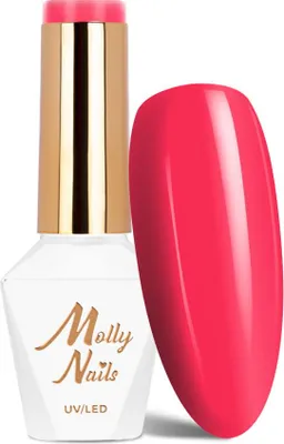 Obrázek produktu pro Molly Nails Flamingo Pink Escape HEMA/Di-HEMA-free hybridní lak na nehty, 8 g, č. 146