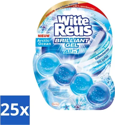 Image de Witte Reus - Bloc WC Brilliant Gel - Océan Arctique - 1 bloc WC - pack avantageux - 25 pièces