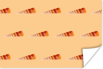 Produktbild von MuchoWow® Poster Muscheln - Muster - Orange 120x80 cm - Bilder
