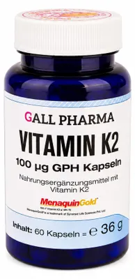 Produktbild von GALL PHARMA VITAMIN K2 100 μg GPH Kapseln 60 Stck. PZN 10337976