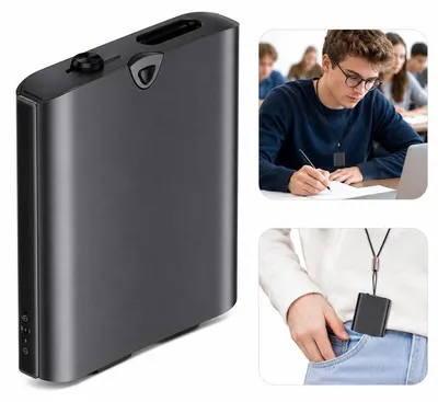 Produktbild von Mini Diktiergerät 8GB, Sprachaktivierter Rekorder, USB MP3 Recorder mit Magnet, Geräuschreduzierung für Meetings, Vorlesung & Interview