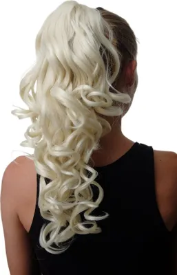 Produktbild von WIG ME UP Zopf Pferdeschwanz Gelockt Platinblond SA09-613
