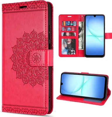 Produktbild von Handy Tasche für Samsung Galaxy A17 / A26 Hülle Handyhülle Klapphülle Wallet Case in Rot