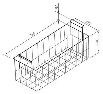 Produktbild von KBS Korb weiß rilsaniert passend für Snow 15, 20, 25 765x275x230 mm