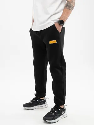 Produktbild von Jogginghose Herren Schwarz / Gelb Jigga Wear Name Patch Sweatpants L