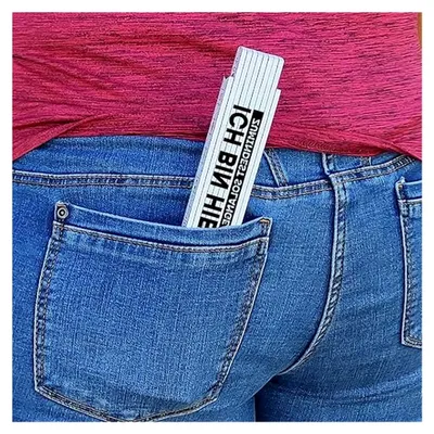 Produktbild von Holz-Meterstab für Männer mit humorvollem Spruch