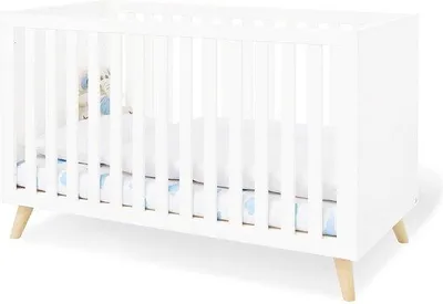Image de Lit d'enfant à barrières amovibles 145 cm x 76 cm, bois blanc