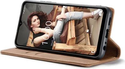 Produktbild von Hülle Samsung Galaxy A17 / A17 5G Handyhülle Klapphülle Tasche Etui Flip Case Hellbraun