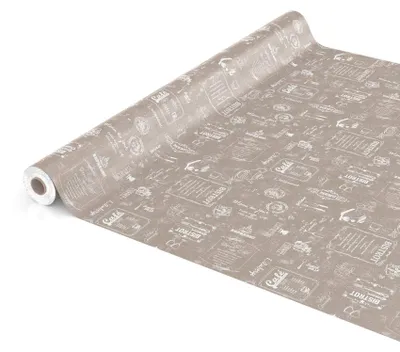 Produktbild von ANRO Wachstuchtischdecke Wachstuch Wachstischdecke Tischdecke abwaschbar Beige Bistro Retro Modern Rund 140cm