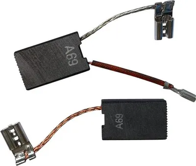 Image de 2 balais de charbon pour marteau piqueur Bosch GSH11E 6,3 x 16 x 26 mm