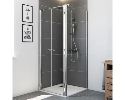 Produktbild von Pendeltür für Seitenwand Breuer Elana 6 100 cm Klarglas Profilfarbe silber