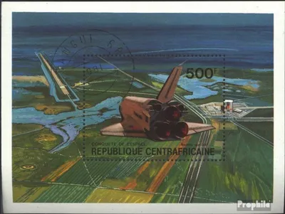 Produktbild von Briefmarken Zentralafrikanische Republik 1981 Mi Block124 (kompl.Ausg.) gestempelt Eroberung des Weltraums