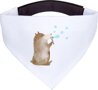Produktbild von Mr. & Mrs. Panda Halstuch Bär Seifenblasen - Weiß - Geschenk, Hund, Hundetuch, Lustig Sein Glücklich Traurig Happy, Teddy, Hunde, Hunde-Halstuch, Hundehalstuch