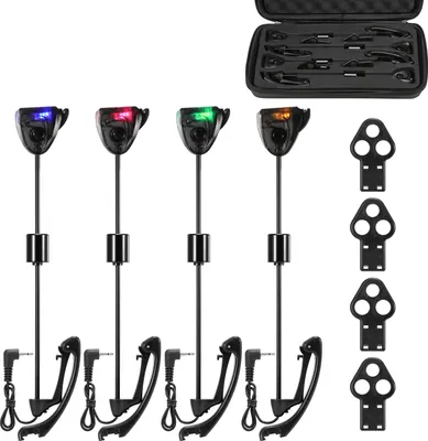 Produktbild von Lixada Fishing Swinger Set Karpfenfischen Bissanzeige Swinger Digital Fishing Alarm LED Bissanzeige Beleuchtetes Swinger Angelger?t