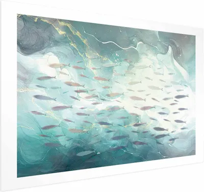 Produktbild von Posterpapier Poster - School of Small Fish 90x60 cm Tiere g-C-10164-ao-a
