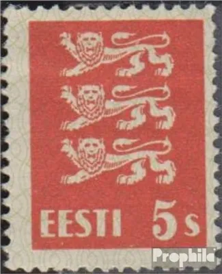 Produktbild von Briefmarken Estland 1928 Mi 77 mit Falz Wappenlöwen