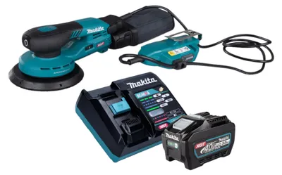Imagen del producto de Makita BO 002 CGT101 Lijadora rotorbital sin cable 40 V máx. 150 mm 5,0 mm carrera Sin escobillas + 1x batería 5,0 Ah + cargador