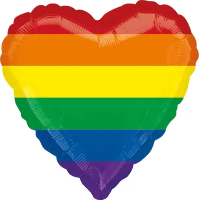 Produktbild von Shiny Rainbow Herz Folienballon