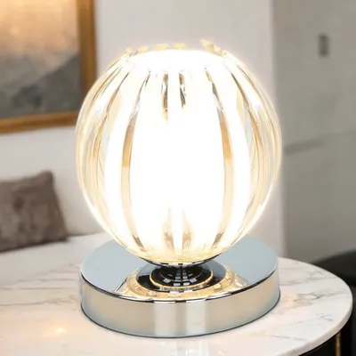Obrázek produktu pro Noční lampa Touch G9 3000 K 13,5 cm skleněná moderní stolní lampa