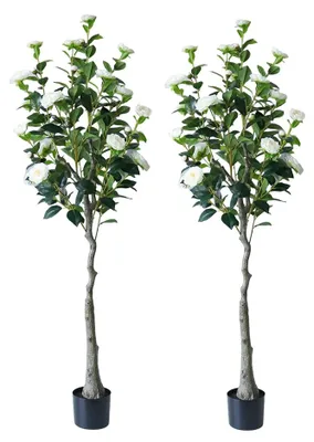 Productafbeelding van Kunstplant, kamelia, levensecht design, gemakkelijk in onderhoud, 150 cm