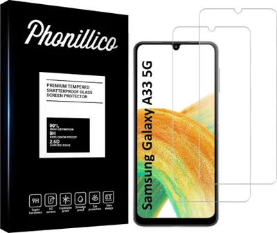 Immagine prodotto di Vetro temperato per Samsung Galaxy A33 5G [2 pezzi] Pellicola protettiva antigraffio resistente Phonillico®