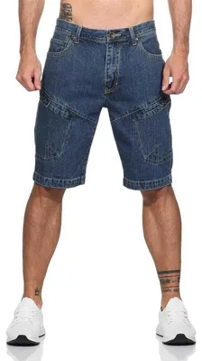 Produktbild von Herren 3/4 kurze-Hose Jeans Short Bermuda Capri; Blau-Dunkel/40