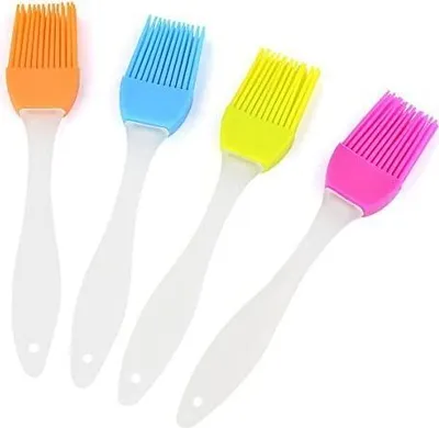 Produktbild von 4er Silikon Pinsel Bratenpinsel Backpinsel Grillpinsel mit 4 Farben / Weich und Langlebiges BBQ Pinsel Küchenpinsel / hitzebeständig essential spülmaschinenfest küchenzubehör Küchenutensilien