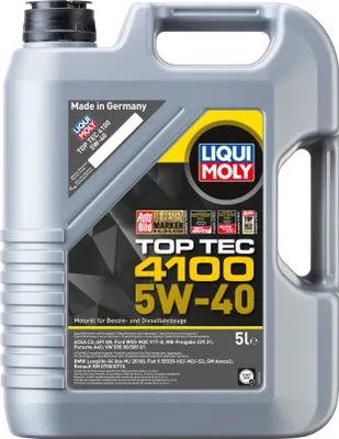 Produktbild von LIQUI MOLY Motoröl Top Tec 4100 5W-40 5 Liter & 1 Liter | 6 Liter Motoröl Set